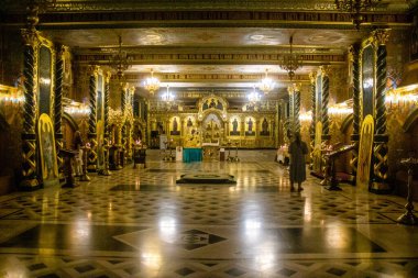 Odessa, Ukrayna, 14 Temmuz 2024 Odesa Dönüşüm Katedrali. 2023 yılında Rusya, Moskova Patrikliği 'nin Ukrayna Ortodoks Kilisesi Katedrali' ne füzeler attı ve ağır hasar gördü..