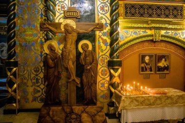 Odessa, Ukrayna, 14 Temmuz 2024 Odesa Dönüşüm Katedrali. 2023 yılında Rusya, Moskova Patrikliği 'nin Ukrayna Ortodoks Kilisesi Katedrali' ne füzeler attı ve ağır hasar gördü..