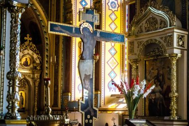 Odessa, Ukrayna, 29 Temmuz 2024 Büyük Şehit ve Şifacılar Katedrali Panteleimon 1876 'da geleneksel Rus tarzında inşa edilmiştir..