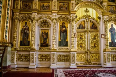 Odessa, Ukrayna, 29 Temmuz 2024 Büyük Şehit ve Şifacılar Katedrali Panteleimon 1876 'da geleneksel Rus tarzında inşa edilmiştir..