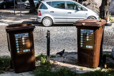 Lviv, Ukrayna, 28 Ağustos 2024 Lviv şehri. Rusya ile savaş sırasında, Lviv binaları Rus füzeleri tarafından tehdit ediliyor ve hedef alınıyordu. Altyapı ve binalar birincil hedeflerdir.