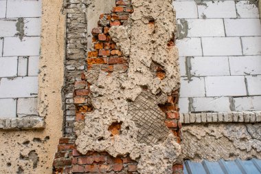 Kharkiv, Ukrayna, 11 Eylül 2024 Kharkiv şehri. Rusya ile savaş sırasında Harkiv binaları füzeler tarafından tehdit ediliyordu. Altyapı ve binalar birincil hedeflerdir.