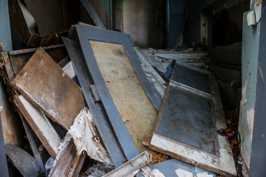 Kharkiv, Ukrayna, 11 Eylül 2024 Kharkiv şehri. Rusya ile savaş sırasında Harkiv binaları füzeler tarafından tehdit ediliyordu. Altyapı ve binalar birincil hedeflerdir.