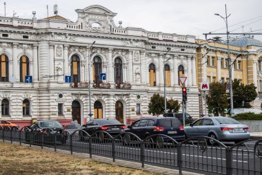 Kharkiv, Ukrayna, 11 Eylül 2024 Kharkiv şehri. Rusya ile savaş sırasında Harkiv binaları füzeler tarafından tehdit ediliyordu. Altyapı ve binalar birincil hedeflerdir.