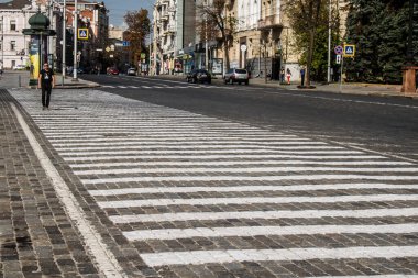 Kharkiv, Ukrayna, 18 Eylül 2024 Kharkiv şehri. Rusya ile savaş sırasında Harkiv binaları füzeler tarafından tehdit ediliyordu. Altyapı ve binalar birincil hedeflerdir.