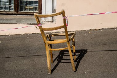 Kharkiv, Ukrayna, 18 Eylül 2024 Kharkiv şehri. Rusya ile savaş sırasında Harkiv binaları füzeler tarafından tehdit ediliyordu. Altyapı ve binalar birincil hedeflerdir.