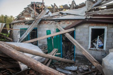 Solonyi Yar, Ukrayna, 18 Eylül 2024 Solonyi Yar şehri. Rusya ile savaş sırasında, Solonyi Yar şehri füzeler tarafından tehdit edildi. Altyapı ve binalar birincil hedeflerdir.