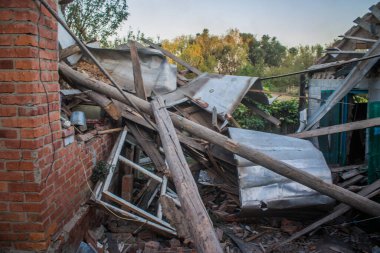 Solonyi Yar, Ukrayna, 18 Eylül 2024 Solonyi Yar şehri. Rusya ile savaş sırasında, Solonyi Yar şehri füzeler tarafından tehdit edildi. Altyapı ve binalar birincil hedeflerdir.