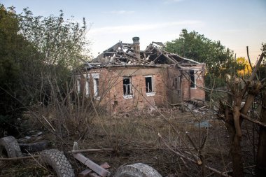 Solonyi Yar, Ukrayna, 18 Eylül 2024 Solonyi Yar şehri. Rusya ile savaş sırasında, Solonyi Yar şehri füzeler tarafından tehdit edildi. Altyapı ve binalar birincil hedeflerdir.
