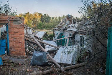 Solonyi Yar, Ukrayna, 18 Eylül 2024 Solonyi Yar şehri. Rusya ile savaş sırasında, Solonyi Yar şehri füzeler tarafından tehdit edildi. Altyapı ve binalar birincil hedeflerdir.