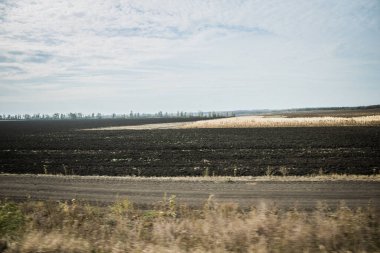 Kharkiv Oblastı, Ukrayna, 18 Eylül 2024 Ukrayna ve Rus silahlı kuvvetleri arasındaki gri bölgede. Bu tampon bölge tehlikeli ve bölgede öfke ile mücadele ediliyor..