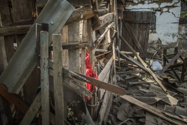 Borivska Selyshchna, Ukrayna, 28 Eylül 2024 Borivska Selyshchna şehri. Rusya ile savaş sırasında, Borivska Selyshchna şehri füzeler tarafından tehdit edildi. Altyapı ve binalar birincil hedeflerdir.