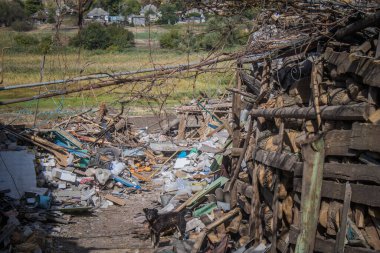 Borivska Selyshchna, Ukrayna, 28 Eylül 2024 Borivska Selyshchna şehri. Rusya ile savaş sırasında, Borivska Selyshchna şehri füzeler tarafından tehdit edildi. Altyapı ve binalar birincil hedeflerdir.