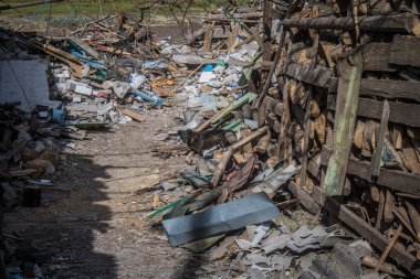 Borivska Selyshchna, Ukrayna, 28 Eylül 2024 Borivska Selyshchna şehri. Rusya ile savaş sırasında, Borivska Selyshchna şehri füzeler tarafından tehdit edildi. Altyapı ve binalar birincil hedeflerdir.