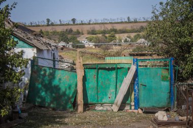 Borivska Selyshchna, Ukrayna, 28 Eylül 2024 Borivska Selyshchna şehri. Rusya ile savaş sırasında, Borivska Selyshchna şehri füzeler tarafından tehdit edildi. Altyapı ve binalar birincil hedeflerdir.