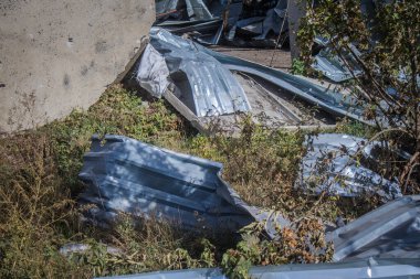 Borivska Selyshchna, Ukrayna, 28 Eylül 2024 Borivska Selyshchna şehri. Rusya ile savaş sırasında, Borivska Selyshchna şehri füzeler tarafından tehdit edildi. Altyapı ve binalar birincil hedeflerdir.