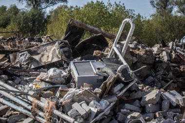 Borivska Selyshchna, Ukrayna, 28 Eylül 2024 Borivska Selyshchna şehri. Rusya ile savaş sırasında, Borivska Selyshchna şehri füzeler tarafından tehdit edildi. Altyapı ve binalar birincil hedeflerdir.