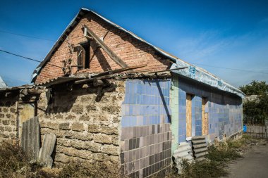 Borova, Ukrayna, 28 Eylül 2024 Borova şehri. Rusya ile savaş sırasında, Borova şehri füzeler tarafından tehdit edildi. Altyapı ve binalar birincil hedeflerdir.