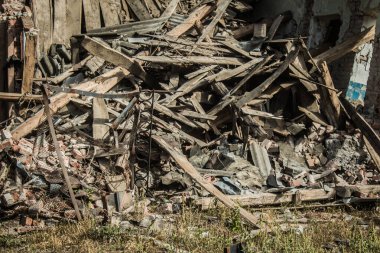 Borova, Ukrayna, 28 Eylül 2024 Borova şehri. Rusya ile savaş sırasında, Borova şehri füzeler tarafından tehdit edildi. Altyapı ve binalar birincil hedeflerdir.