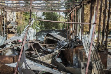 Borova, Ukrayna, 28 Eylül 2024 Borova şehri. Rusya ile savaş sırasında, Borova şehri füzeler tarafından tehdit edildi. Altyapı ve binalar birincil hedeflerdir.