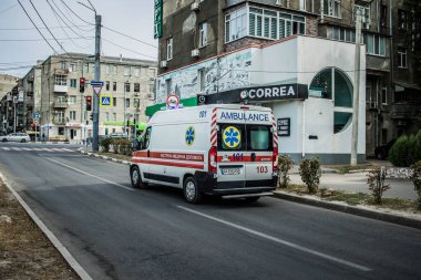 Kharkiv, Ukrayna, 28 Eylül 2024 Kharkiv şehir merkezindeki savaş sırasında Rusya 'nın füzeleri ve sirenleri her gün çalmaktadır.