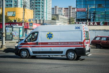 Kharkiv, Ukrayna, 28 Eylül 2024 Kharkiv şehir merkezindeki savaş sırasında Rusya 'nın füzeleri ve sirenleri her gün çalmaktadır.