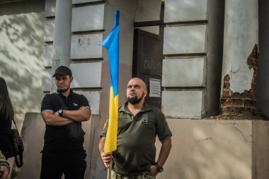 Kharkiv, Ukrayna, 30 Eylül 2024 123. Tabur 'un bölük komutanı Yüzbaşı Maksym Kudrin' in cenazesi. Cenaze töreni Zafer Sokağı mezarlığında yapılacak.