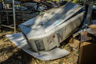 Sumy, Ukrayna, 30 Eylül 2024 Sumy 'deki Saint Panteleimon Tıp Merkezi' ne yapılan saldırıdan sonra en az sekiz kişi öldü. Hastaneye Shahed kamikaze dronları çarpmış..