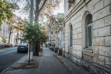 Sumy, Ukrayna, Ekim 04, 2024 Sumy Şehri. Rusya ile savaş sırasında Sumy şehri füzeler tarafından tehdit edildi. Altyapı ve binalar birincil hedeflerdir.