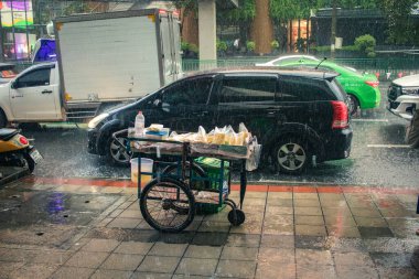 Bangkok, Tayland, 26 Kasım 2024 Cityscape ve Tayland 'ın başkenti Bangkok sokakları. Canlı sokak hayatı, zengin kültür mirası, hareketli pazarları ve nefis mutfağıyla ünlüdür..