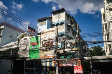 Bangkok, Tayland, 26 Kasım 2024 Cityscape ve Tayland 'ın başkenti Bangkok sokakları. Canlı sokak hayatı, zengin kültür mirası, hareketli pazarları ve nefis mutfağıyla ünlüdür..