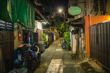 Bangkok, Tayland, 26 Kasım 2024 Cityscape ve Tayland 'ın başkenti Bangkok sokakları. Canlı sokak hayatı, zengin kültür mirası, hareketli pazarları ve nefis mutfağıyla ünlüdür..