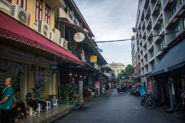 Bangkok, Tayland, 26 Kasım 2024 Cityscape ve Tayland 'ın başkenti Bangkok sokakları. Canlı sokak hayatı, zengin kültür mirası, hareketli pazarları ve nefis mutfağıyla ünlüdür..