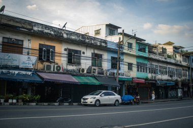 Bangkok, Tayland, 26 Kasım 2024 Cityscape ve Tayland 'ın başkenti Bangkok sokakları. Canlı sokak hayatı, zengin kültür mirası, hareketli pazarları ve nefis mutfağıyla ünlüdür..