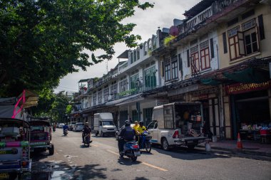 Bangkok, Tayland, 26 Kasım 2024 Cityscape ve Tayland 'ın başkenti Bangkok sokakları. Canlı sokak hayatı, zengin kültür mirası, hareketli pazarları ve nefis mutfağıyla ünlüdür..
