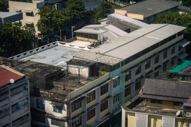 Bangkok, Tayland, 26 Kasım 2024. Tayland 'ın başkenti Bangkok Panoramik Manzarası. Canlı sokak hayatı, zengin kültür mirası, hareketli pazarları ve nefis mutfağıyla ünlüdür..