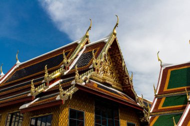 Bangkok, Tayland, 12 Aralık 2024 Bangkok 'un merkezindeki Grand Palace' ın mimarisi. Saray 1782 'den beri Siyam Kralları' nın resmi ikametgahıdır..