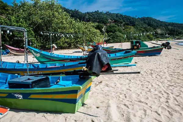 Koh Lanta, Tayland, 25 Aralık 2024 Tayland 'ın güney kıyısında geleneksel balıkçı teknesi. Balıkçılar yükselen gelgitin tekneleri alıp bütün gün işe gitmesini bekliyorlar..