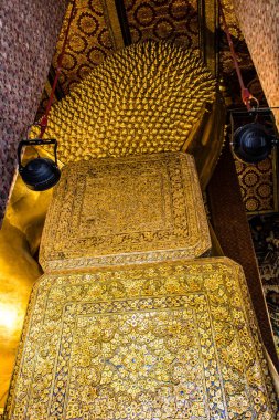 Bangkok, Tayland, 12 Aralık 2024 Wat Pho mimarisi, Phra Nakhon Bölgesi 'nde bir Budist tapınak kompleksi. Rattanakosin Adası 'nda, Büyük Saray' ın tam güneyinde..