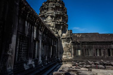 Siem hasadı, Kamboçya, 14 Ocak 2025 Angkor Wat tapınağının mimarisi, antik Khmer başkenti Angkor 'da yer alan bir Hindu-Budist tapınak kompleksi, aslında 1150 yılında inşa edilmiştir..