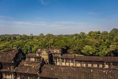 Siem hasadı, Kamboçya, 14 Ocak 2025 Angkor Wat tapınağının mimarisi, antik Khmer başkenti Angkor 'da yer alan bir Hindu-Budist tapınak kompleksi, aslında 1150 yılında inşa edilmiştir..