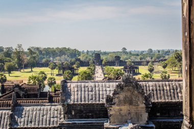 Siem hasadı, Kamboçya, 14 Ocak 2025 Angkor Wat tapınağının mimarisi, antik Khmer başkenti Angkor 'da yer alan bir Hindu-Budist tapınak kompleksi, aslında 1150 yılında inşa edilmiştir..