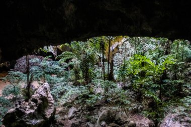 Hua Hin, Tayland, 08 Ocak 2025 Phraya Nakhon Mağarası, milli parktaki mistik mağara. Çarpıcı doğal güzelliklere, zorlu yürüyüşlere ve Kuha Karuhas Pavyonu 'na sahip tarihi bir yer..