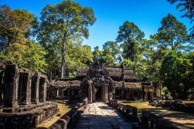 Siem hasadı, Kamboçya, 21 Ocak 2025 Banteay Kdei tapınağının Angkor Wat kompleksindeki mimarisi, antik Khmer başkenti Angkor 'da yer alan bir Hindu-Budist.