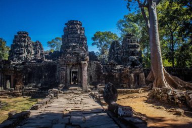 Siem hasadı, Kamboçya, 21 Ocak 2025 Banteay Kdei tapınağının Angkor Wat kompleksindeki mimarisi, antik Khmer başkenti Angkor 'da yer alan bir Hindu-Budist.