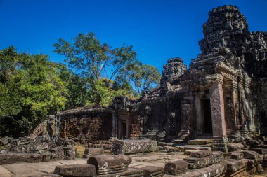 Siem hasadı, Kamboçya, 21 Ocak 2025 Banteay Kdei tapınağının Angkor Wat kompleksindeki mimarisi, antik Khmer başkenti Angkor 'da yer alan bir Hindu-Budist.
