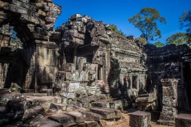 Siem hasadı, Kamboçya, 21 Ocak 2025 Banteay Kdei tapınağının Angkor Wat kompleksindeki mimarisi, antik Khmer başkenti Angkor 'da yer alan bir Hindu-Budist.