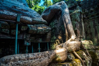 Siem hasadı, Kamboçya, 21 Ocak 2025 Banteay Kdei tapınağının Angkor Wat kompleksindeki mimarisi, antik Khmer başkenti Angkor 'da yer alan bir Hindu-Budist.