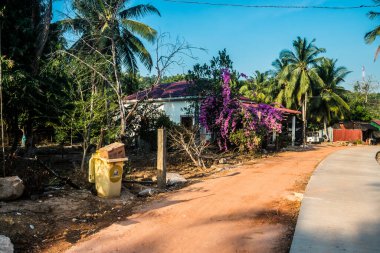 Preak Svay, Koh Rong Adası, Kamboçya, 30 Ocak 2025 Daily Life adanın kuzeyinde bulunan otantik yüzen bir Khmer balıkçı köyünde. Nüfusun ana faaliyeti balıkçılıktır..