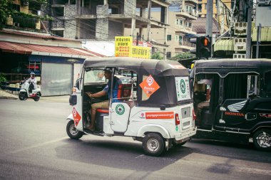 Sihanoukville, Kamboçya, 3 Şubat 2025 Sihanoukville, Kamboçya 'nın kıyı kenti. Zengin kültürel mirası, hareketli pazarı ve hareketli sokak hayatı ile ünlüdür..